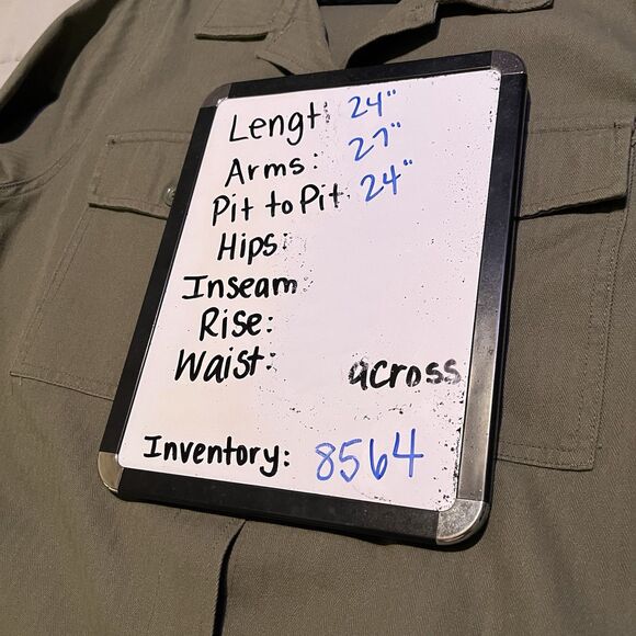 Universal Thread Army Green Button Up Utility Shirt Long Sleeve Womens Size XXL - Picture 10 of 10